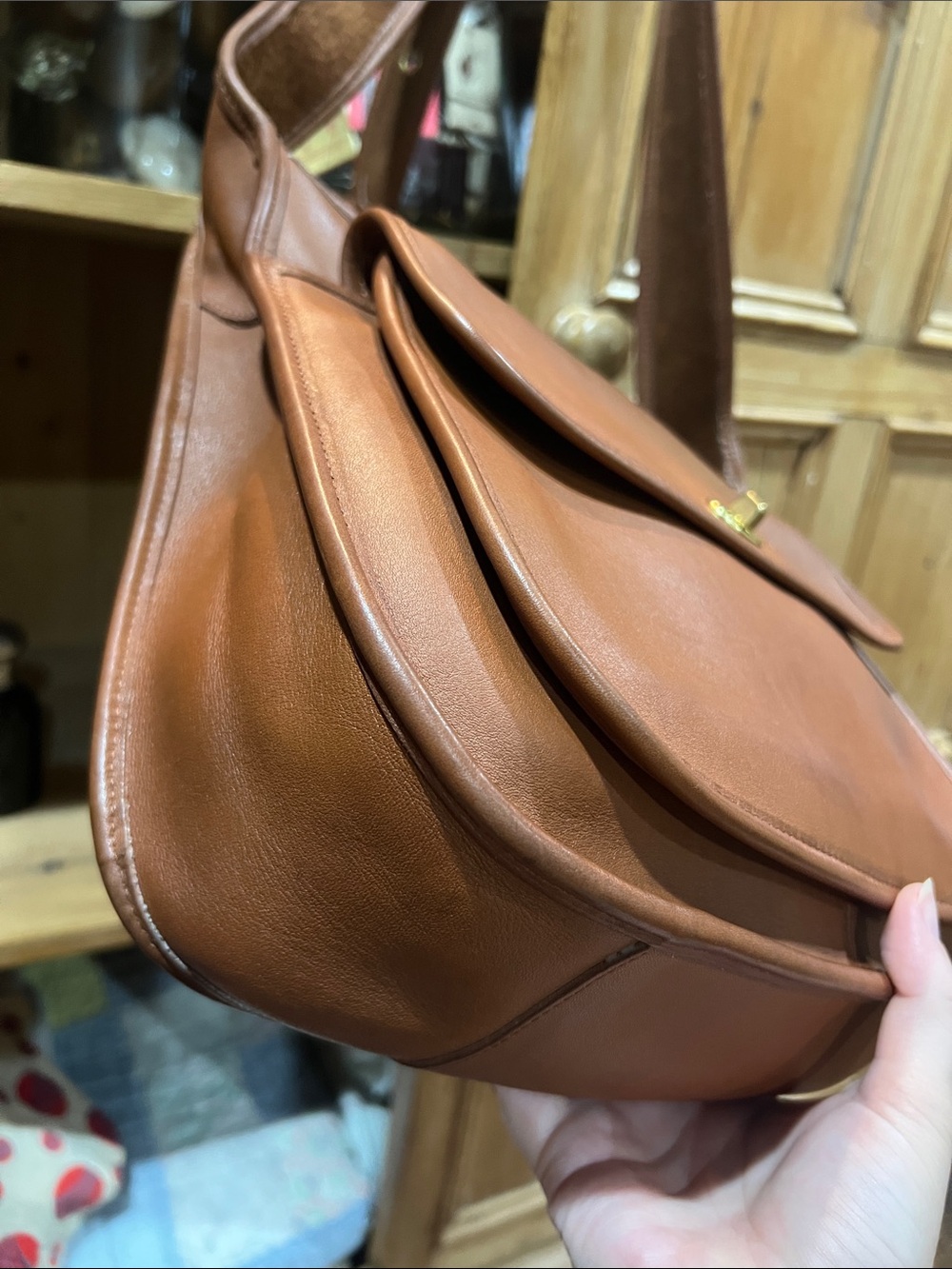 Coach 9980 Taft Crossbody in British Tan Leather - Picture 4 of 13